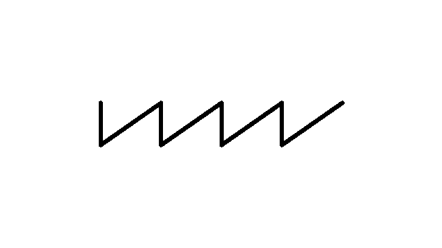 A repeating sawtooth waveform